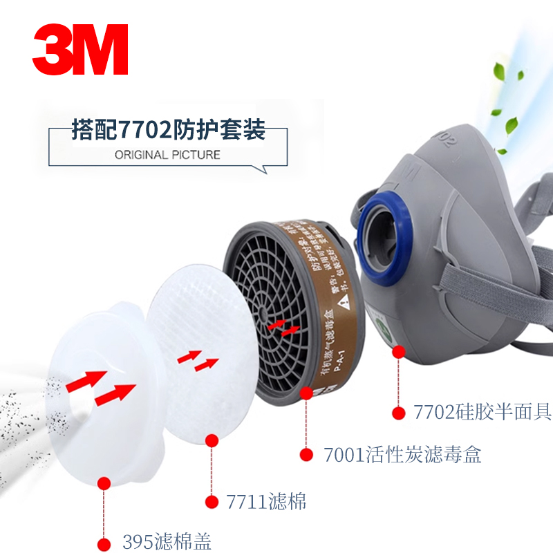 3M 395CN滤棉盖 7702面具滤棉盖 3M7702面具配件 7711CN滤棉盖-图0