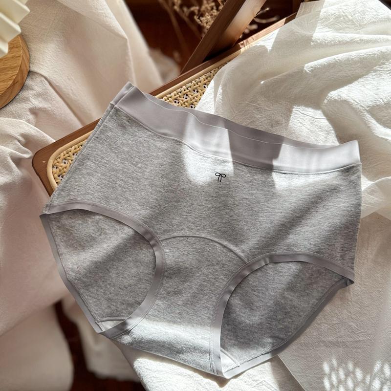 格蕾系少女~裸肌A类棉无痕0感舒适中腰女生内裤女士三角裤加长裆 - 图2