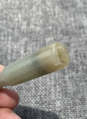 真品传世温润老包浆清代和田玉烟嘴老玉器杂件挂件老物件保真保老
