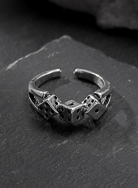 戒指女复古做旧开口趣味创新指环