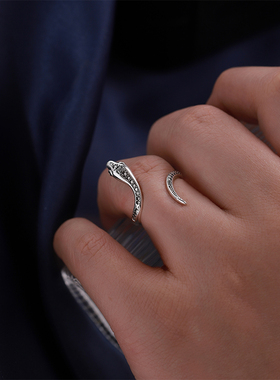 十二生肖蛇戒指情侣指环动物饰品