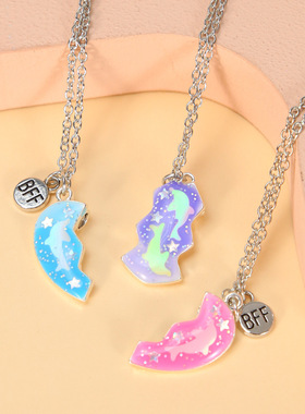 日韩好朋友儿童项链海豚滴油磁铁