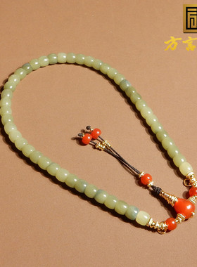 新疆黄口蓝皮双色共生卡7mm手串