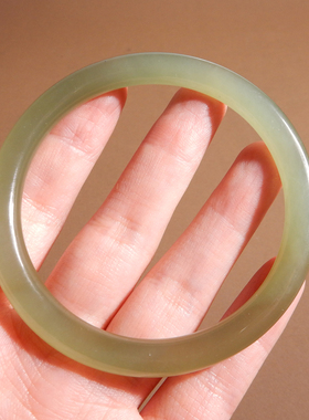 青海老坑料冰茶晴58mm细条手镯