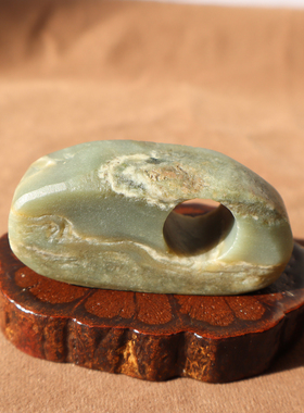 金皮蓝玉籽料象形玉意境原石玩料