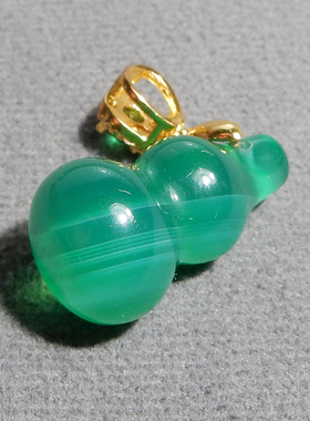 特色方言和田玉精品荔枝冻冰种佩戴级玛瑙玉髓绿色福禄吊坠挂件R9