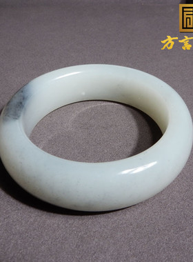 重量级方言和田玉精品佩戴级新疆青花籽料内径58mm正装女士手镯A5