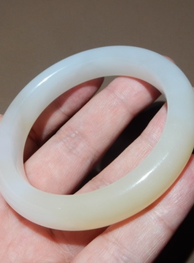 方言且末羊脂白玉高冰手镯