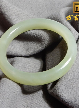 抢疯了方言精品和田玉青海老坑料高冰底晴湖水绿57mm正装手镯子X3