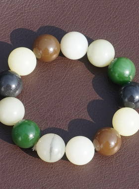 方言和田玉糖玉白玉青花多宝手串