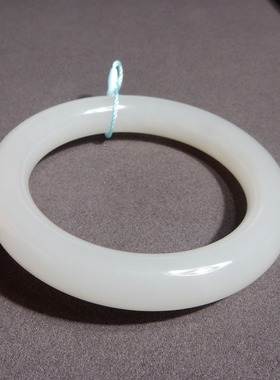 青海老料冰底白玉卡58mm正装手镯