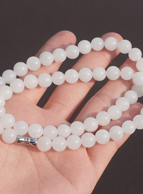 方言和田玉青海冰底温润白玉手串