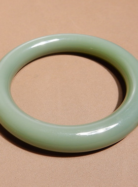 惊呆了俄料老坑碧玉粉青高冰底近无结构内径56mm正装女士手镯w1