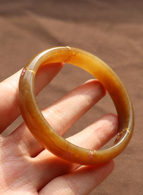 且末景泰蓝工艺黄糖玉54mm手镯