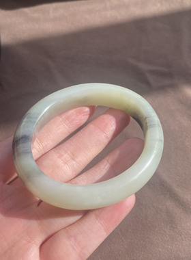 新疆且末黄口带青花55mm贵妃手镯