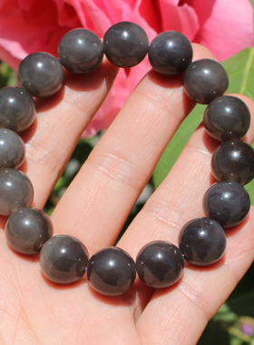 青海老坑温润细腻烟青紫罗兰手串