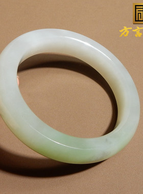 青海料烟紫带翠三色54mm正装手镯