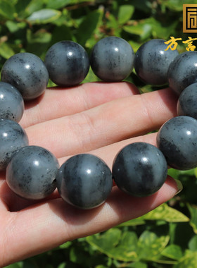 方言和田玉青花籽料一线天手串