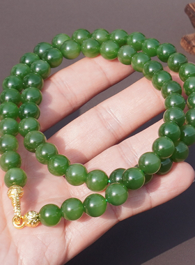 方言品牌俄料冰猫阳绿碧玉妈妈链