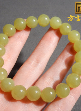 新疆无结构冰胶若羌黄口10mm手串