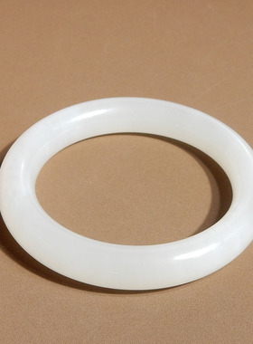 青海老料羊脂白白月光58mm手镯