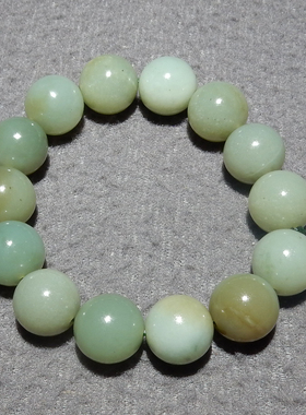 且末蓝带糖有人卡14mm圆珠手串