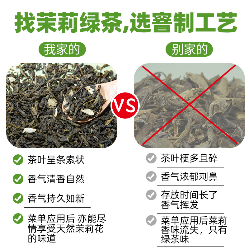 高香茉莉绿茶花茶茉香绿茶水果茶柠檬茶底奶茶店专用茶叶原料商用 - 图2