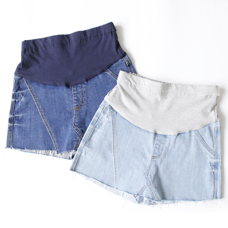 全孕期可穿托腹孕妇牛仔夏季短裤子 lishberry孕妇打底裤