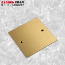 Type 86 full copper floor insert cover ground insert bottom case cover with wire outlet hole ground insert copper cover plate blind plate