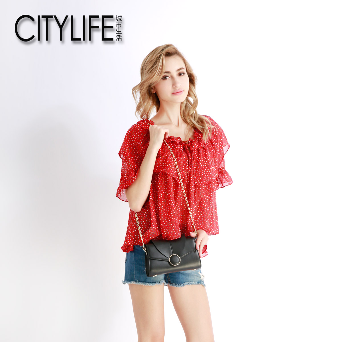 CITYLIFE城市生活女包2025新款牛皮包韩版小方包链条包百搭斜挎包 - 图0
