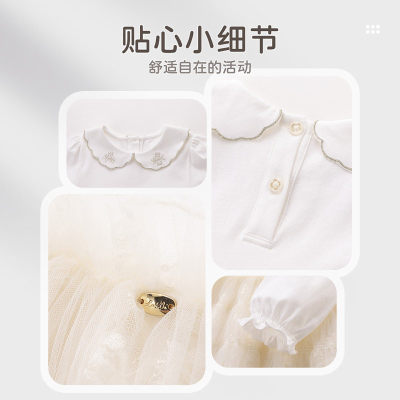 【商场同款】拉比童装连衣裙2025新款裙子春季女童双面布连衣裙,淘宝优惠券,粉丝福利购,淘宝优惠卷