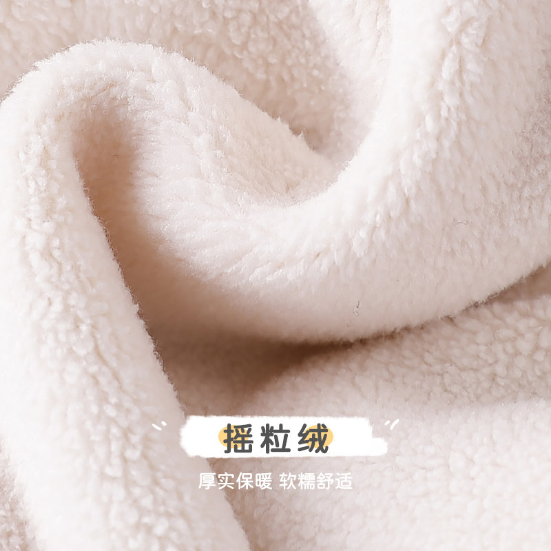 拉比童装裤子2025秋冬儿童加厚保暖休闲裤子男女宝宝夹棉束口长裤