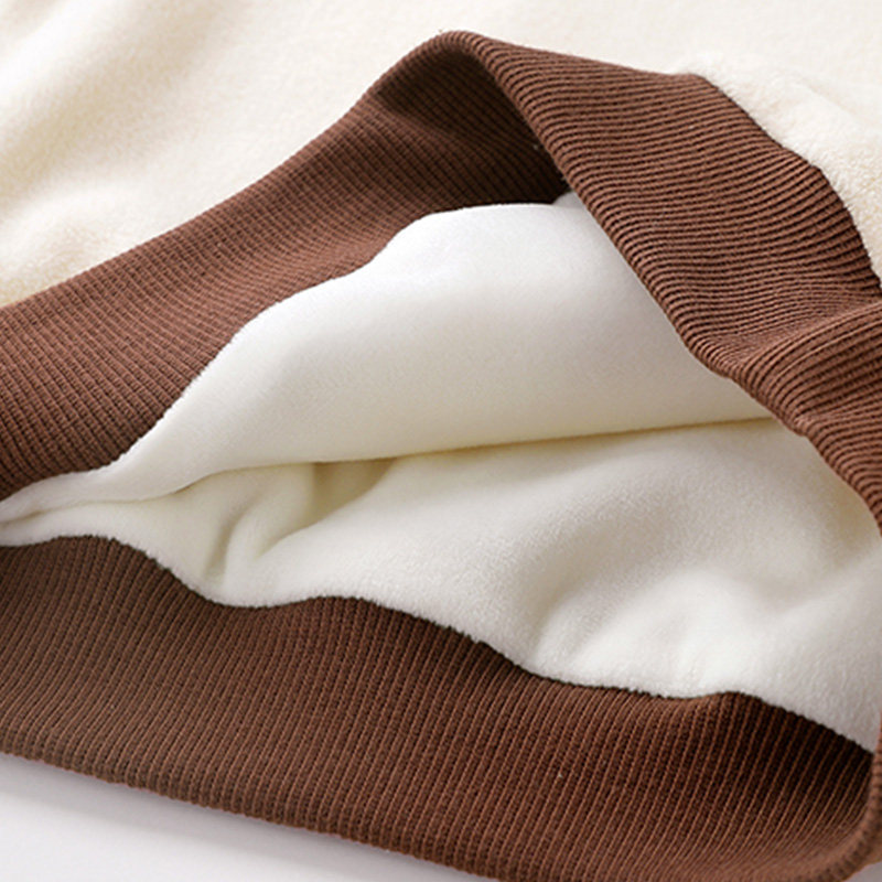 拉比童装卫衣秋冬新品男女童长袖摇粒绒上衣宝宝保暖圆领衣袖卫衣