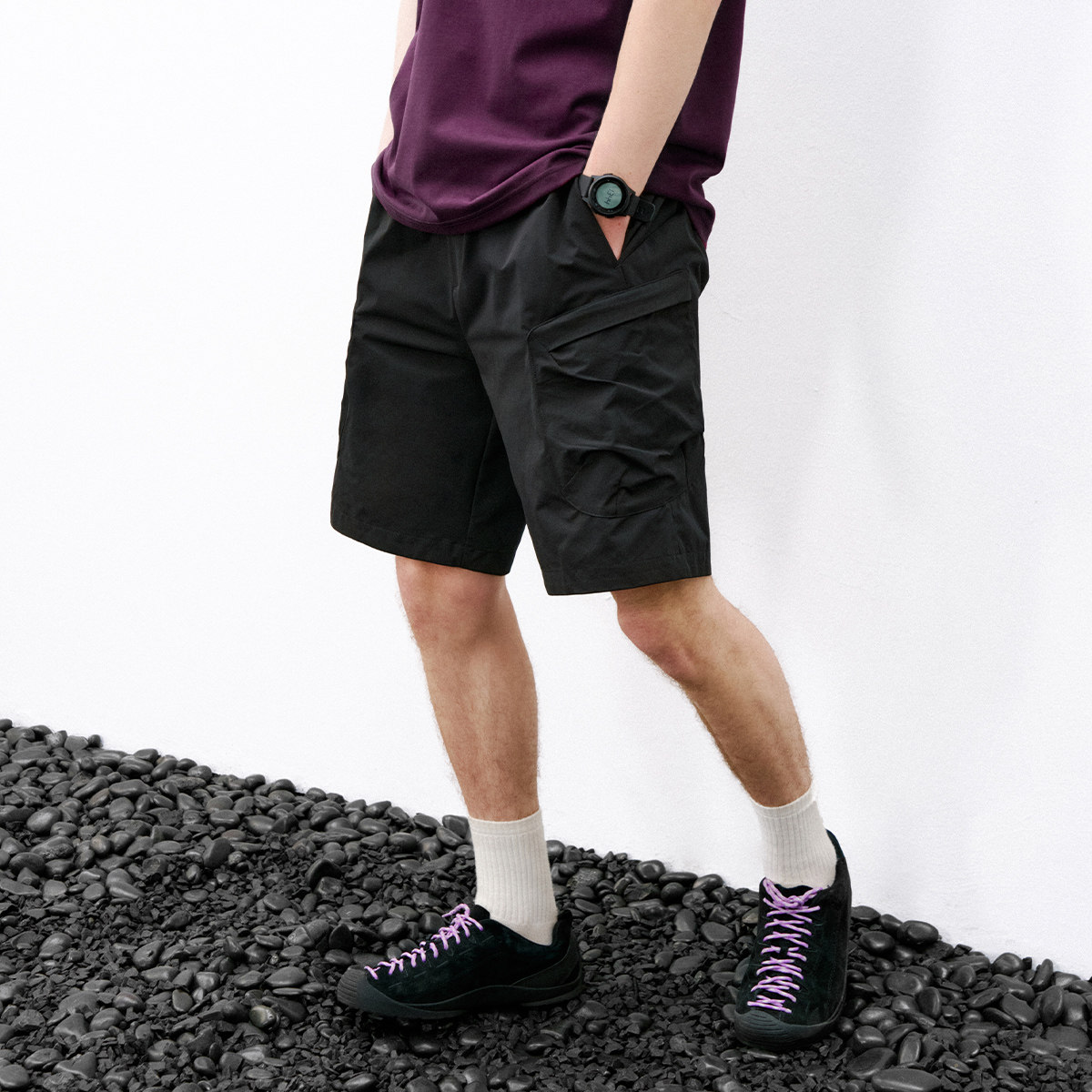 714street凉感防晒运动短裤男2026夏季立体侧袋工装裤直筒休闲裤