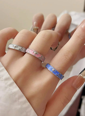 西太后薇薇安滴油土星戒指简约时尚高级轻奢小众设计感指环手饰女