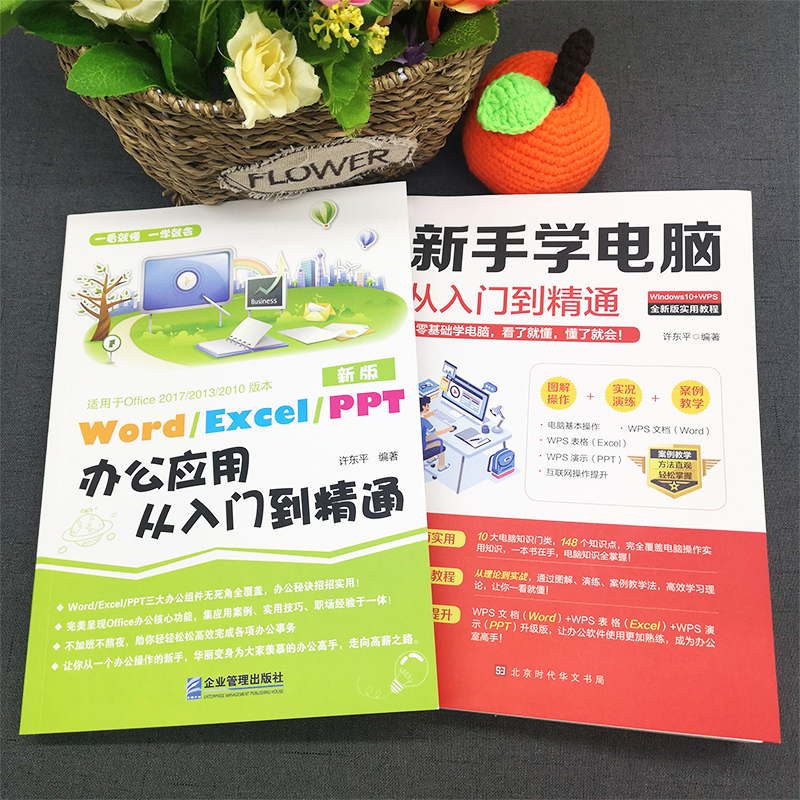 HY正版2册wordexcelppt办公应用从入门到精通+新手学电脑从入门到精通教程书电脑自学办公软件书wpsoffice教程书籍计算机基础书 - 图0