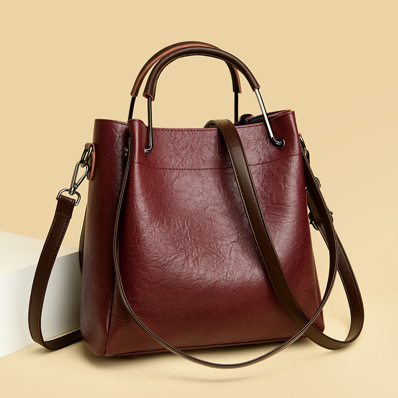 头层牛皮单肩斜挎包女包软真皮手提包妈妈包大容量水桶包2025新款,淘宝优惠券,粉丝福利购,淘宝优惠卷