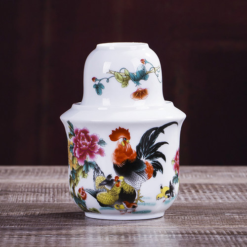 景德镇陶瓷中式仿古酒具 暖酒器暖黄酒白酒杯热酒壶 烫酒壶家用 - 图0