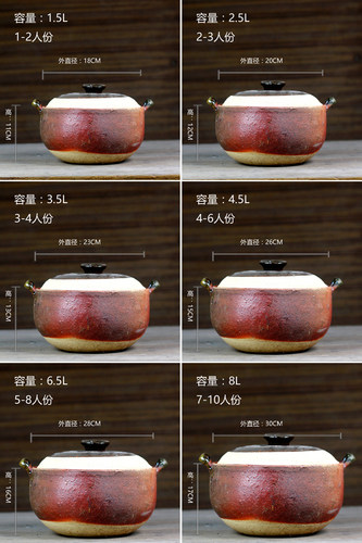 传统老式土砂锅炖锅家用燃气煲汤沙锅陶瓷耐高温瓦罐汤煲明火熬粥 - 图1