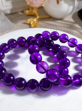 天然紫水晶手链女5a乌拉圭学生