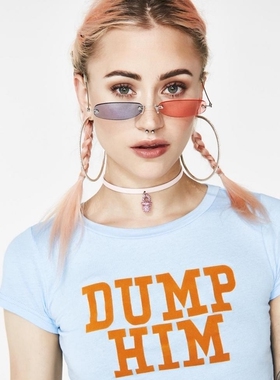 美国代购双色调无框架太阳镜