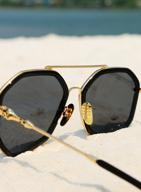 欧美前卫几何金框飞行员墨镜