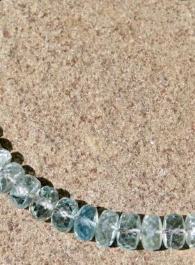 水润多色手链海蓝宝石串珠堆叠