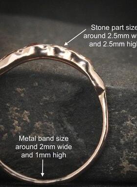 女纯银黄金天然原始翡翠戒指镶嵌