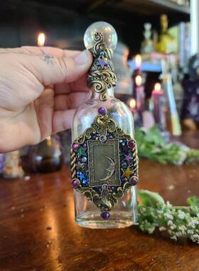 石英水晶赤铁矿星月许愿瓶玻璃瓶