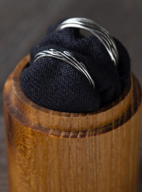 情侣纯银复古森林树枝戒指对戒