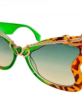 Butterfly手作蝴蝶双拼色墨镜