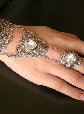手作维多利亚哥特水晶镂空手链