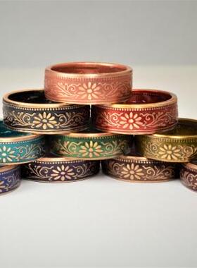 手作风绿松石青铜日本樱花复古