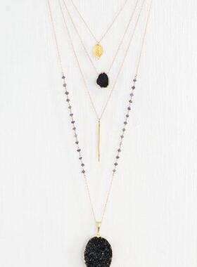 波西米亚海洋碧玉14K金填充项链